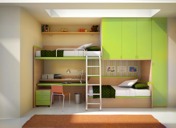 mister-möbler-spara-plats-för-barnets sovrum-med-gröna-möbler