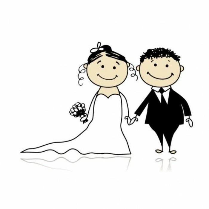 Illustration för bröllop masshäfte symbol gift par äktenskap