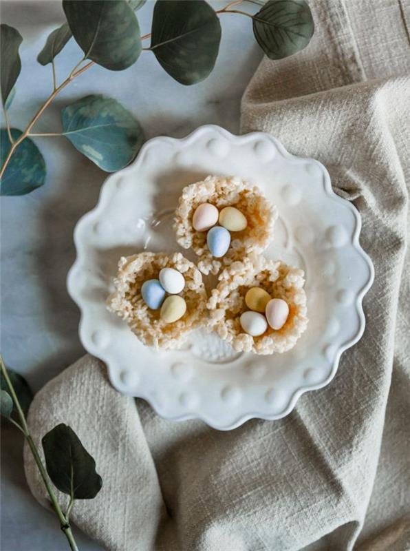 vilken lätt påskdessert att göra själv med få ingredienser, lätt påsk förrätt förberedelse idé