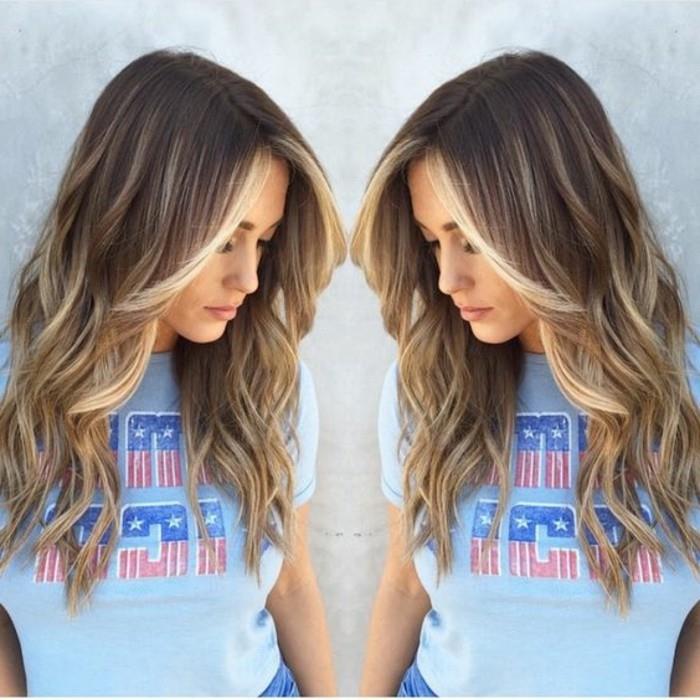 فكرتنا- Balayage-hairstyle-balayage-honey-on-brown-hair-long-hair