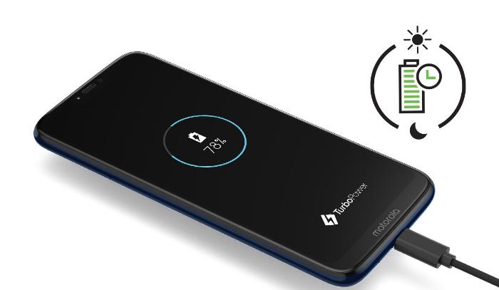 bild illustration Motorola Moto G7 kraft i det nya 2019 -sortimentet med 5000 mah turbobatteri