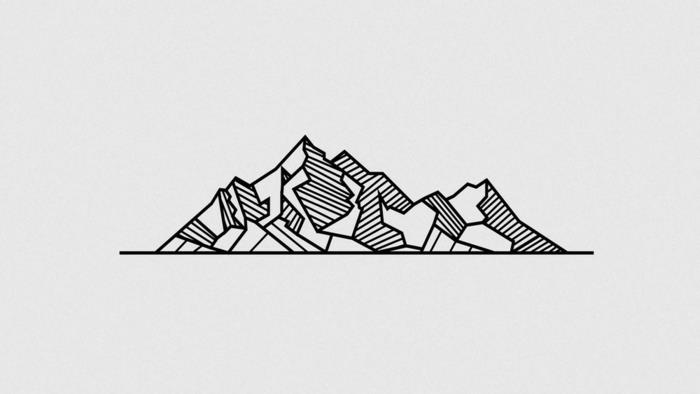 Berg geometrisk teckning med förklaring rita berg med linjer