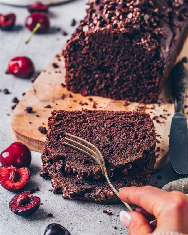 banan- och chokladbrödkakrecept med glutenfritt mjöl, lätt dietkaka