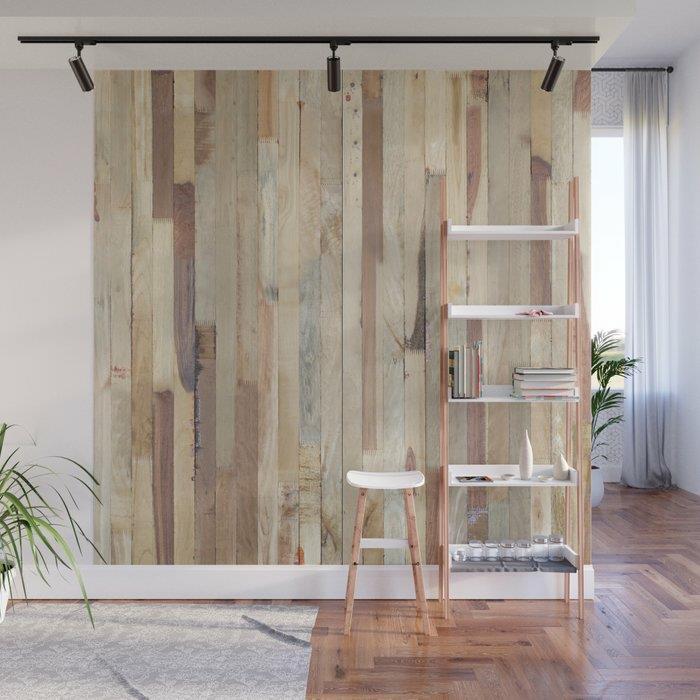 Dekorácia na stenu pomocou paliet, dreveného úložného rebríka, podlahy položte vodorovne alebo zvisle