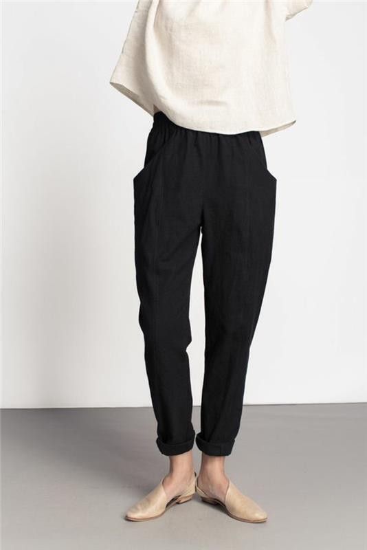 svart-vita-byxor-våra-mode-idéer-modetrender-svart-morot-byxor
