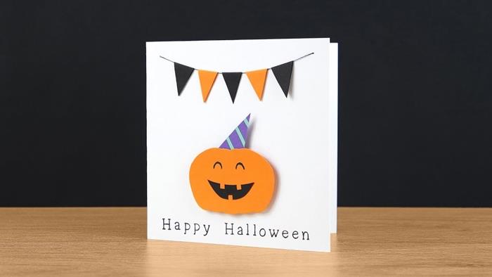 vit kartong orange blad pumpa hantverk aktivitet halloween primär mini krans klippbok papper