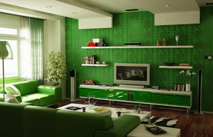 tapeter-vit-design-vackra-vägg-idéer-att-göra-det-gröna