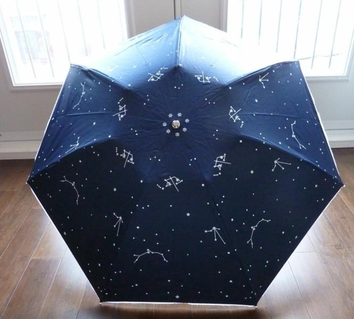 skladací-dáždnik-súhvezdia-modrý-magnetický-zmenšený