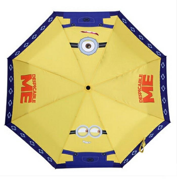 skladací dáždnik so žlto-modrými zmenami