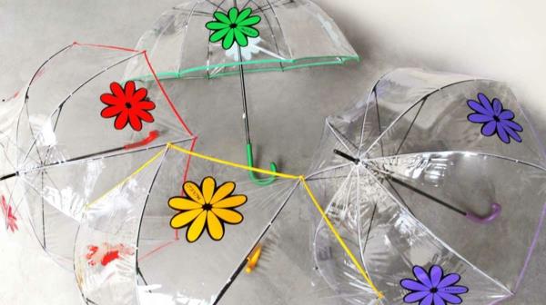 transparentný dáždnik-krásne-kvetinové-dáždniky