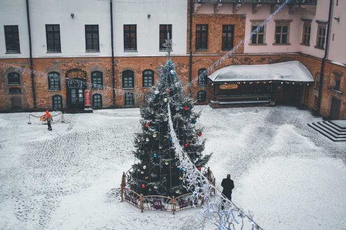 veselé vianoce obrázok pre počítač, fotografovanie panorámy mesta počas osláv konca roka