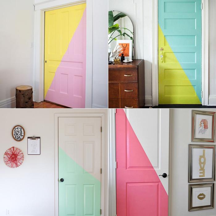 måla korridoren två färger för dörrarna original och välkomnande idé