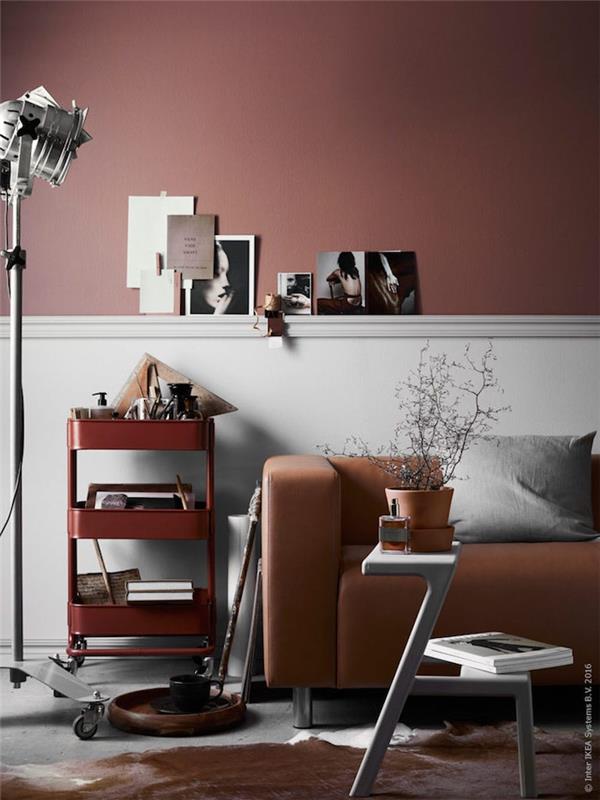 målning ikea vagn möbler vardagsrum arrangemang idéer i toffee färg