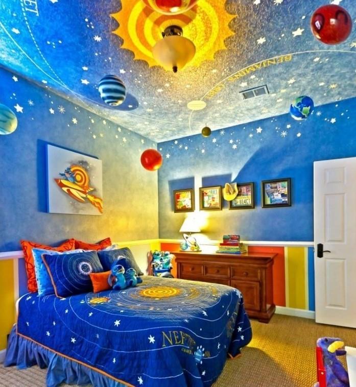 blue-kid-room-paint-on-the-cosmos-topic-boy-room-decor-nápady