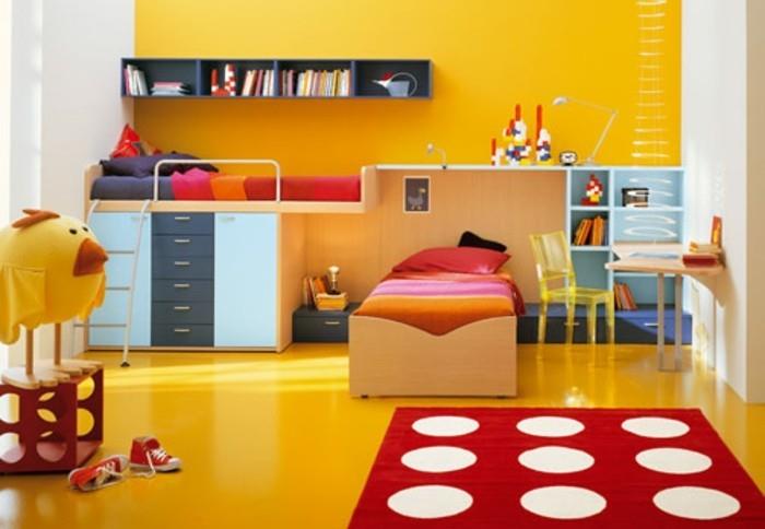 žltá farba na detskú spálňu-žltá-podlahová krytina-teplé-príjemné-a-radostné-farby
