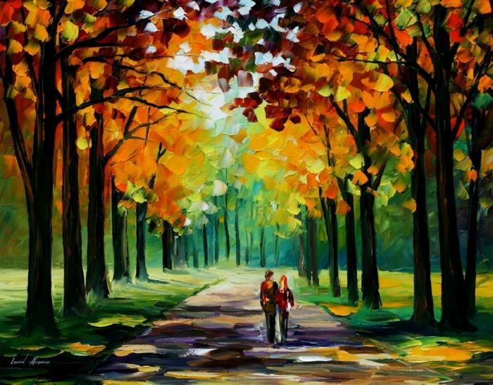 impresionistická maľba-jesenná-krajina-desktop-nápad-pekná-maľba