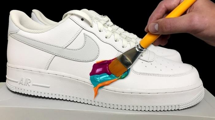 skräddarsy air force 1 kreativt projekt tonåring DIY lätt mode färg för läder flerfärgad