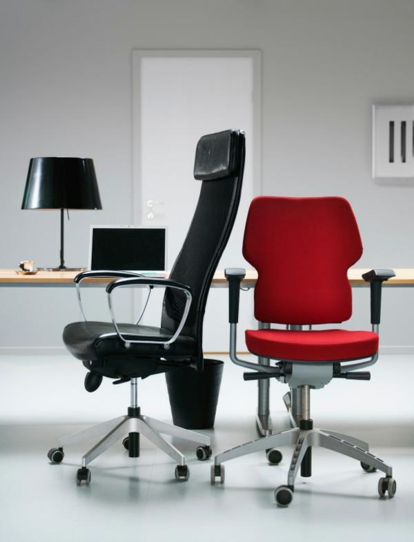 malá a veľká ergonomická kancelárska stolička