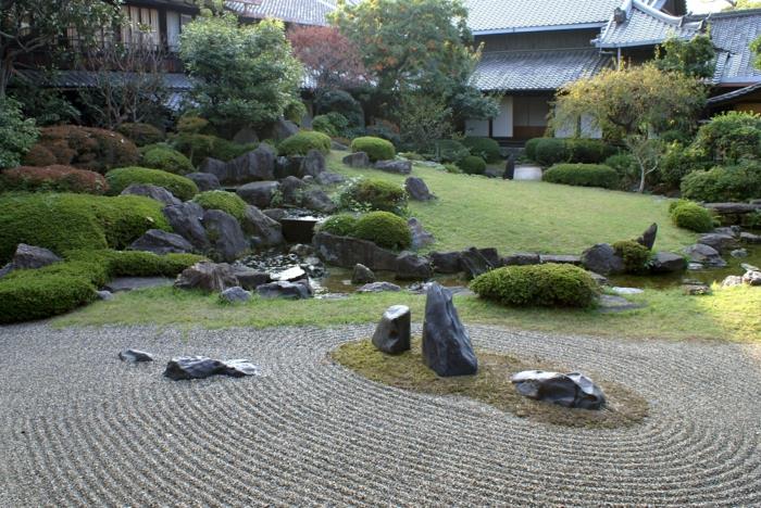 Liten japansk trädgård zensten Japansk trädgård