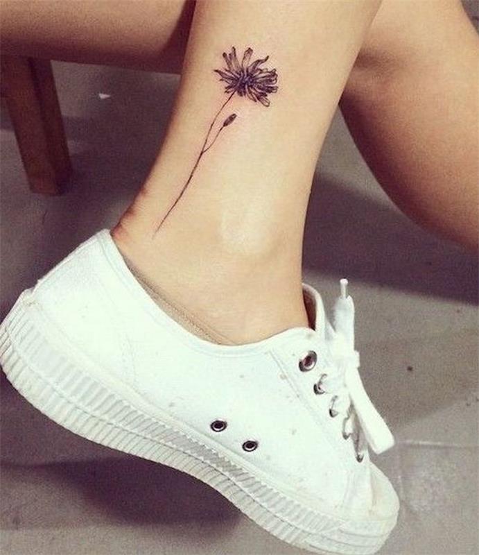 tetovanie členok kvet tetovanie kvety na nohe žena inšpirácia tetovanie noha