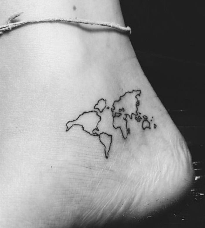 mini tetovanie na tetovanie mapa sveta mapa sveta nápady na tetovanie chodidiel