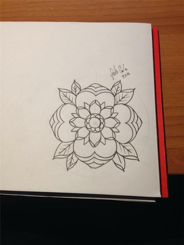 Vilken enkel geometrisk design att göra idag blommemandala