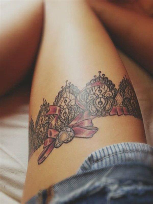 Čipka tetovanie na ruke nápad, ako tetovať žena