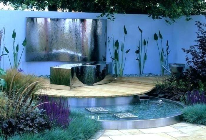 حمام السباحة الزخرفية ، السور الأزرق ، عناصر المناظر الطبيعية ل