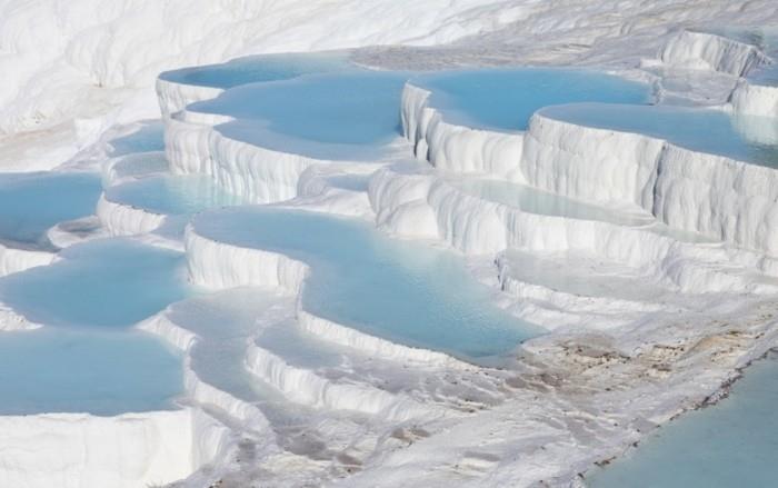 Pamukkale, Turkiet. Pooler och terrasser.