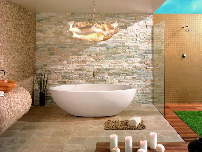 farebný kamenný obklad na stenu pre moderný dekor a dizajn kúpeľne