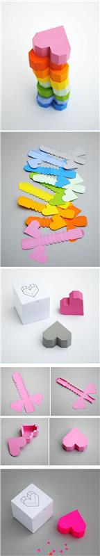 skladací papier-ako-vyrobiť-papier-origami-farebné-ružové-papierové figúrky