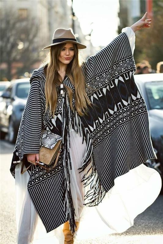 boho-chic-fashion-pončo-štýl-prírodná-krása-istota-ženská