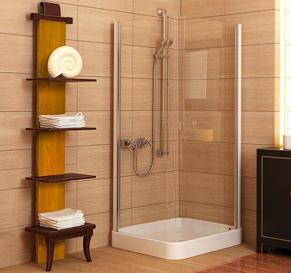 badrum-handdukshållare och integrerad duschkabin