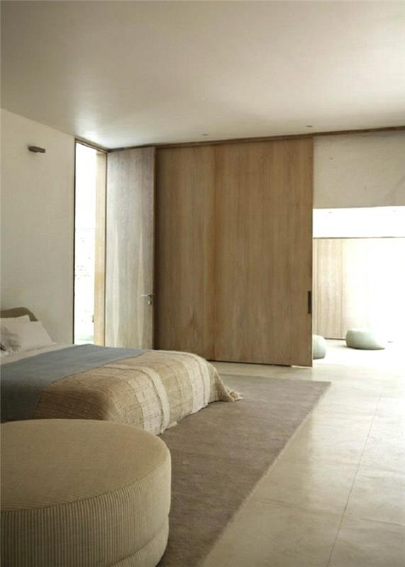 priečka-dvere-svetlé-drevo-v-béžovej spálni-s-béžovým kobercom