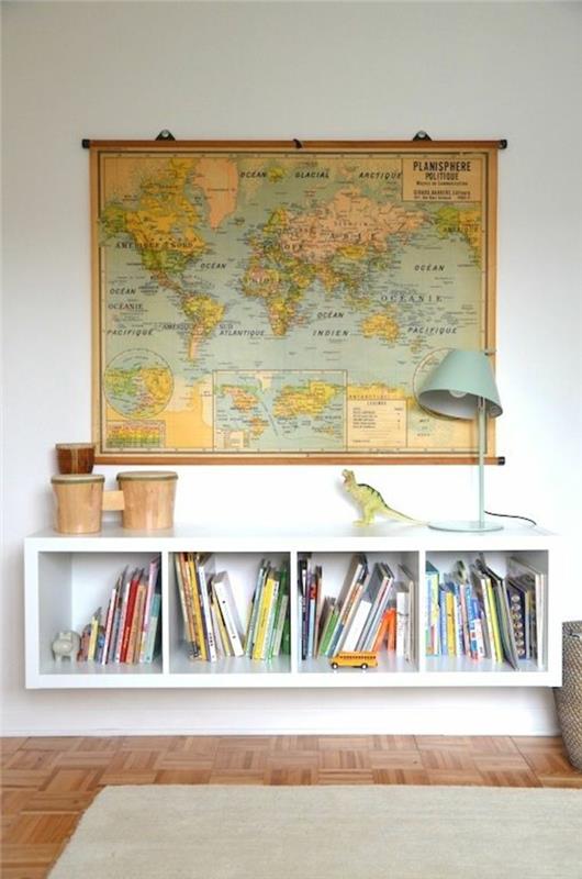 ملصق خريطة العالم على الحائط