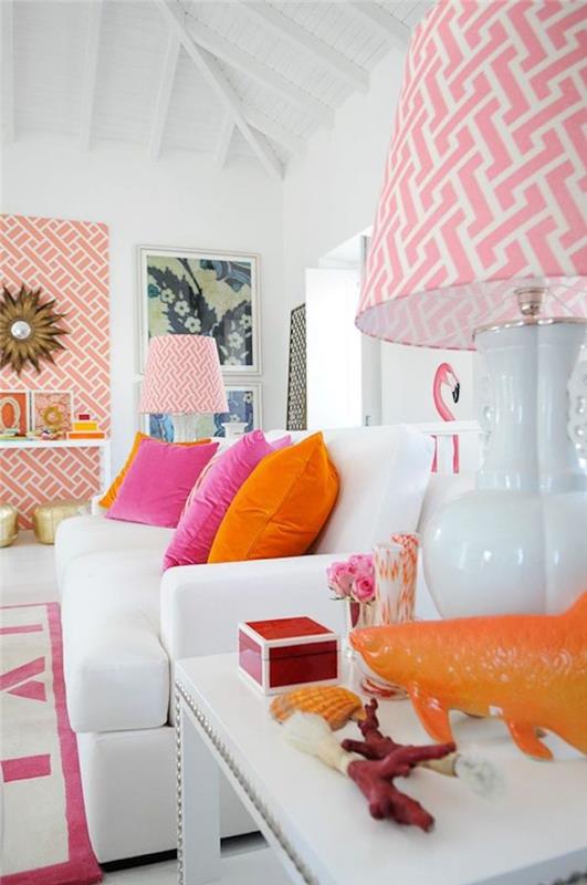 Palisandrová farba, prášok, ružová, deco, moderný dizajn domu, ružový nápad interiéru na detaily a na oblečenú stenu