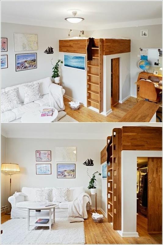 skladovanie-v-malej-spálni a-obývačke-v-rovnakom čase-dva plány