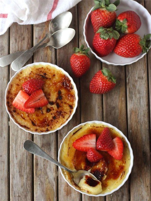 jednoduché recepty na domáce valentínske menu, nepečené crème brûlée