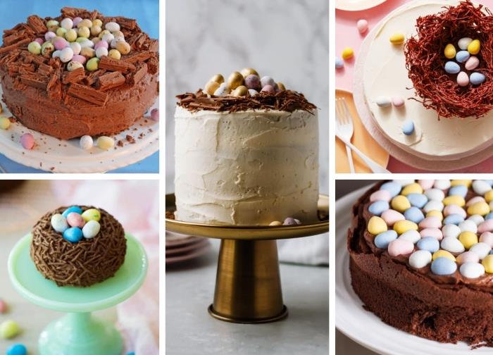 hur man gör en original påskdessert i form av ett chokladaktigt bo, bo idé i stekta nudlar och lättsmält choklad