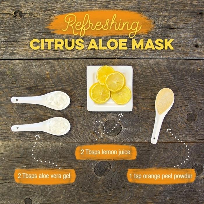 recept na prípravu masky na tvár s aloe vera gélovým listom plátky citrónu aloe vera recept