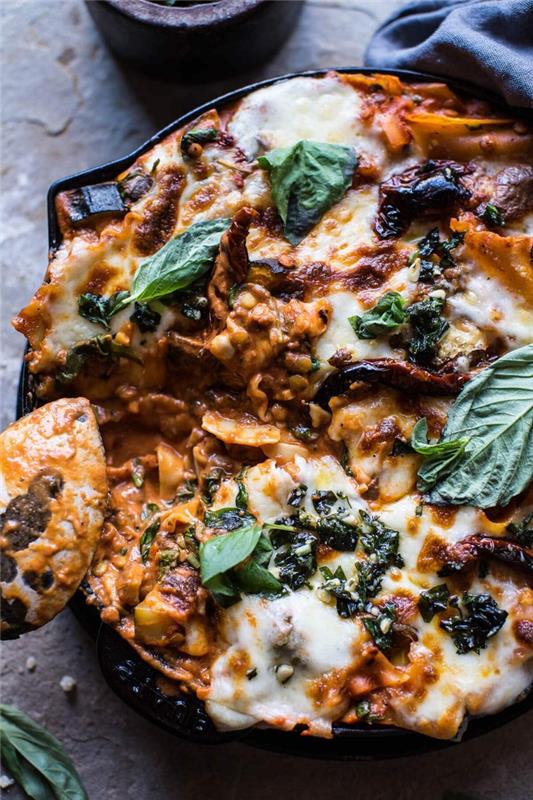 ľahko pripraviteľné valentínske menu pre dvoch, vegetariánsky recept na vyprážané lasagne