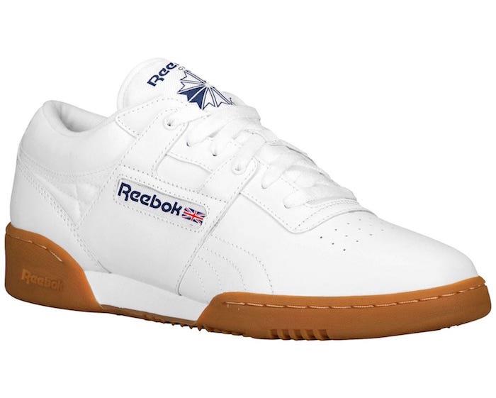 retro módna klasika Tenisky Reebok Workout Plus biela hnedá podrážka