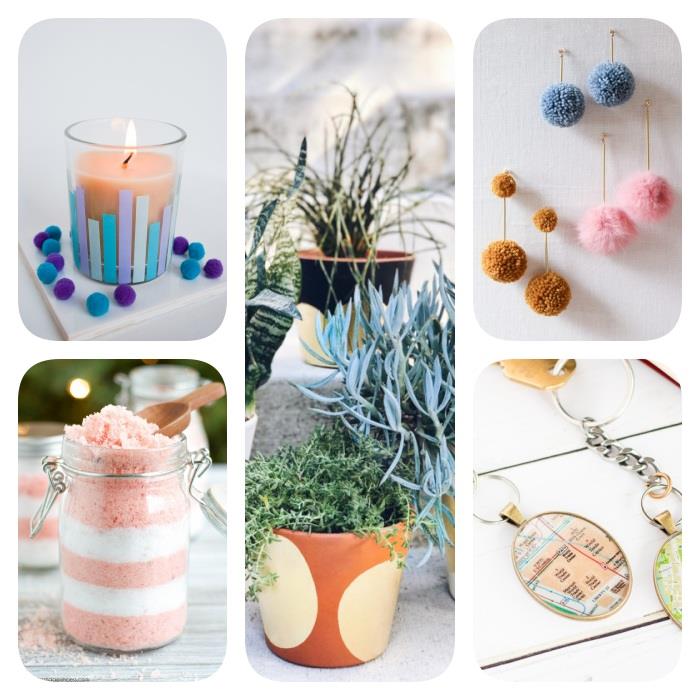 Pensierini di Natale ، كانديلا في bicchiere di vetro ، vaso di terracotta dipinto ، orecchini donna con pompon