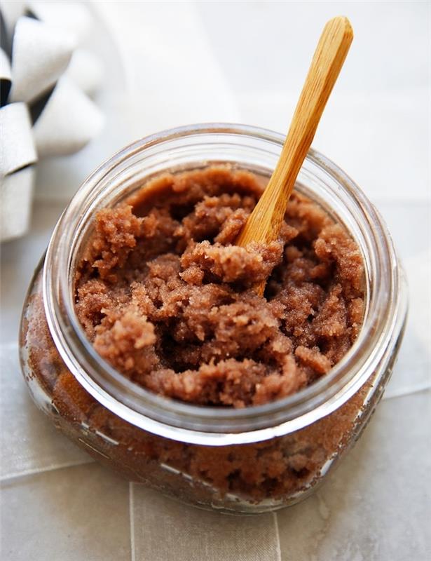 Regali Fai da te، Barattolo di Vetro Con Scrub Viso e Corpo، Scrub di Zucchero di canna