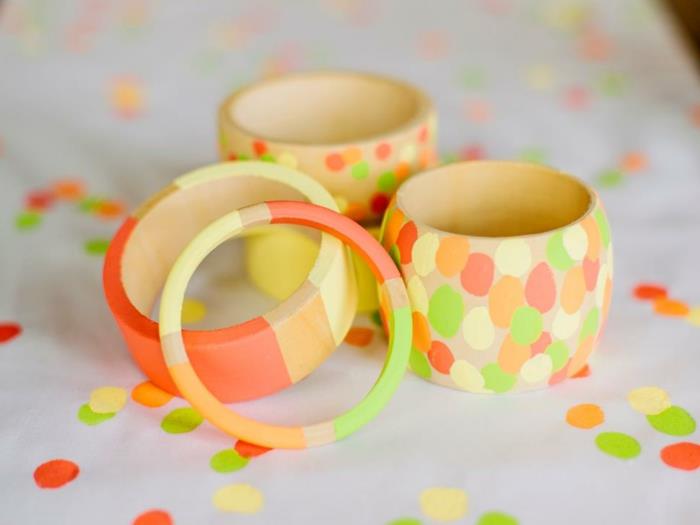 Braccialetti di legno colorati a mano، idea regalo ad una compleanno ragazza