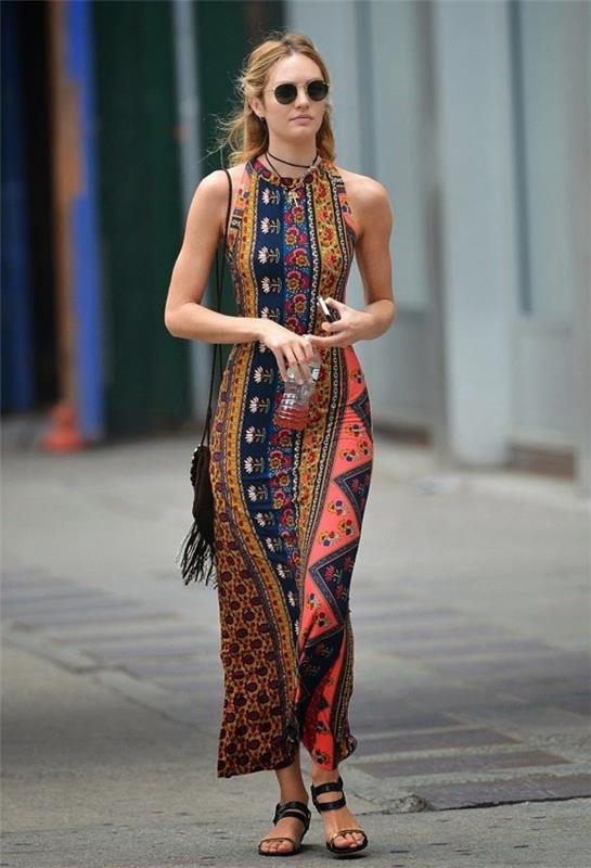 klänning-hippie-chic-färgglad-klänning