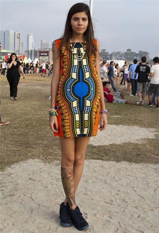 hur man bär etniska kläder på ett elegant sätt, aztec tunika klänning