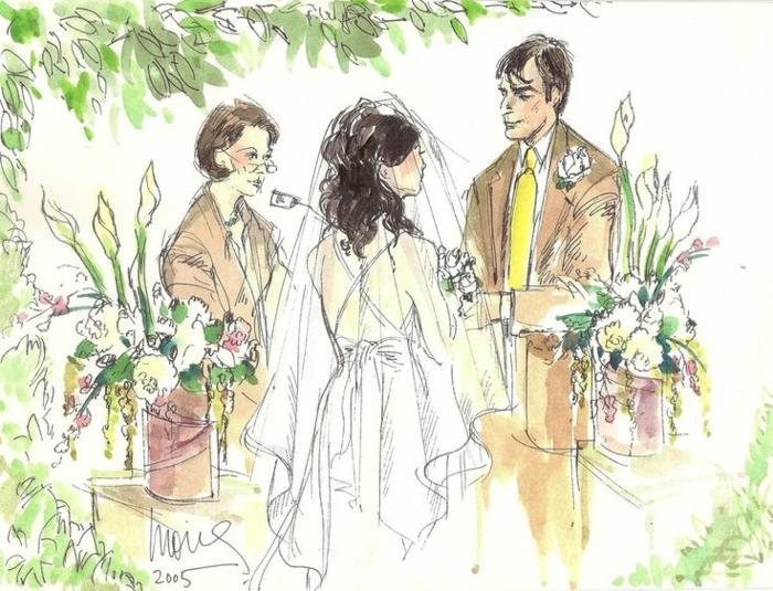 Illustration för bröllop massa häfte bruden och brudgummen symbol cool illustration säga ja till varandra