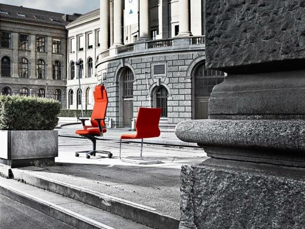 červená-ergonomická-kancelárska stolička