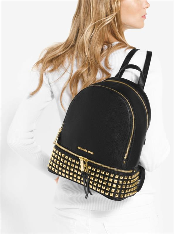 trendig damryggsäck elegant stil med gyllene dekorativa element Michael Kors